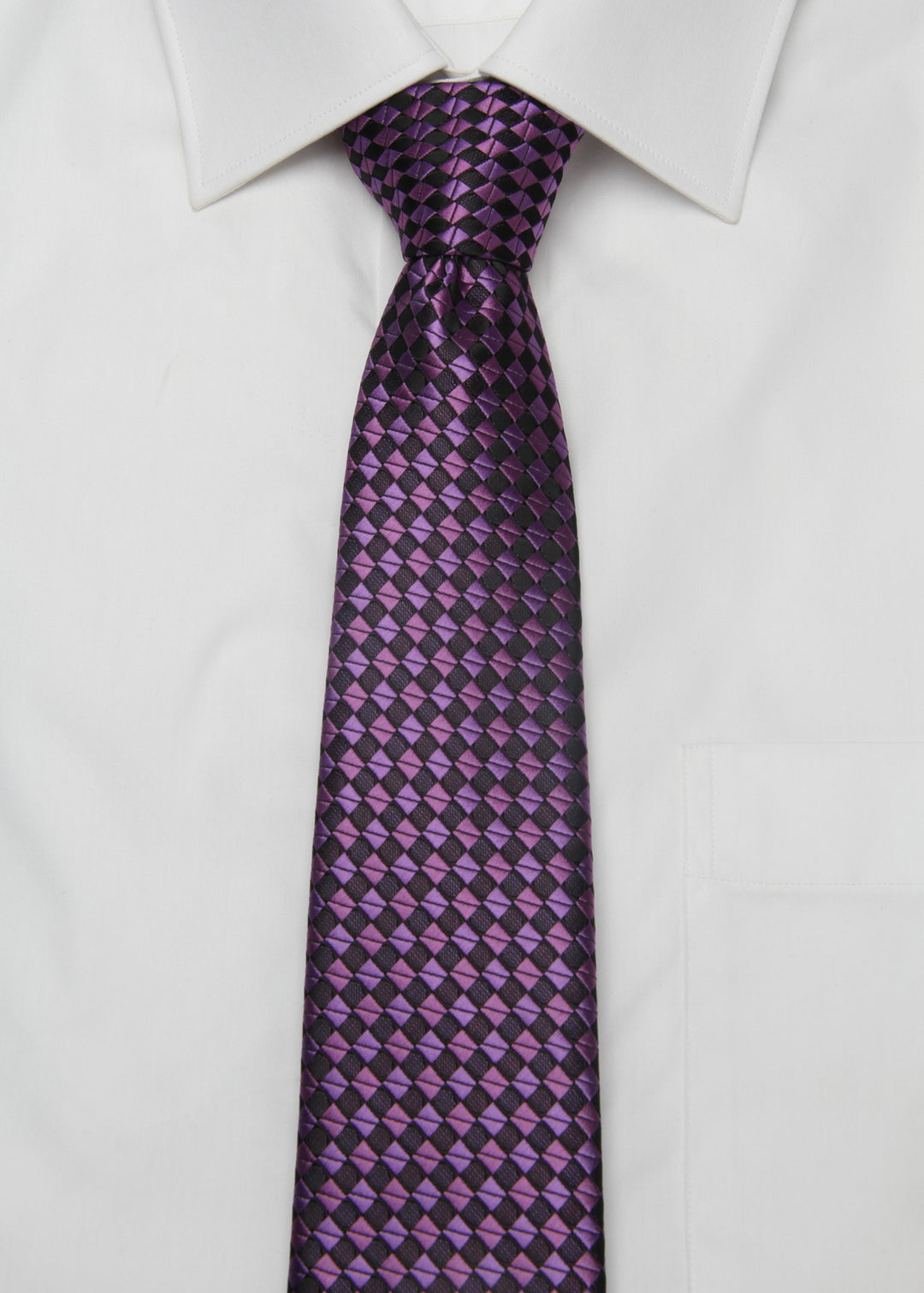 Men's Square Formal Necktie - Purple Blue