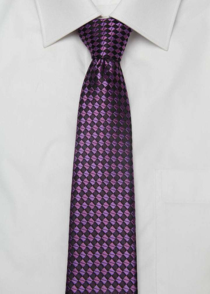 Men's Square Formal Necktie - Purple Blue