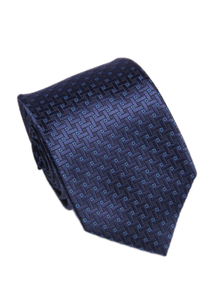 Men's Square Formal Necktie - Dark Blue Navy