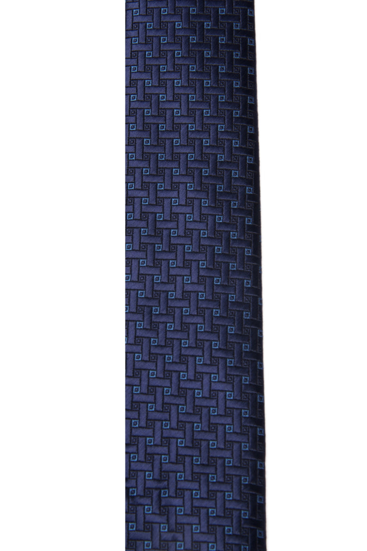Men's Square Formal Necktie - Dark Blue Navy