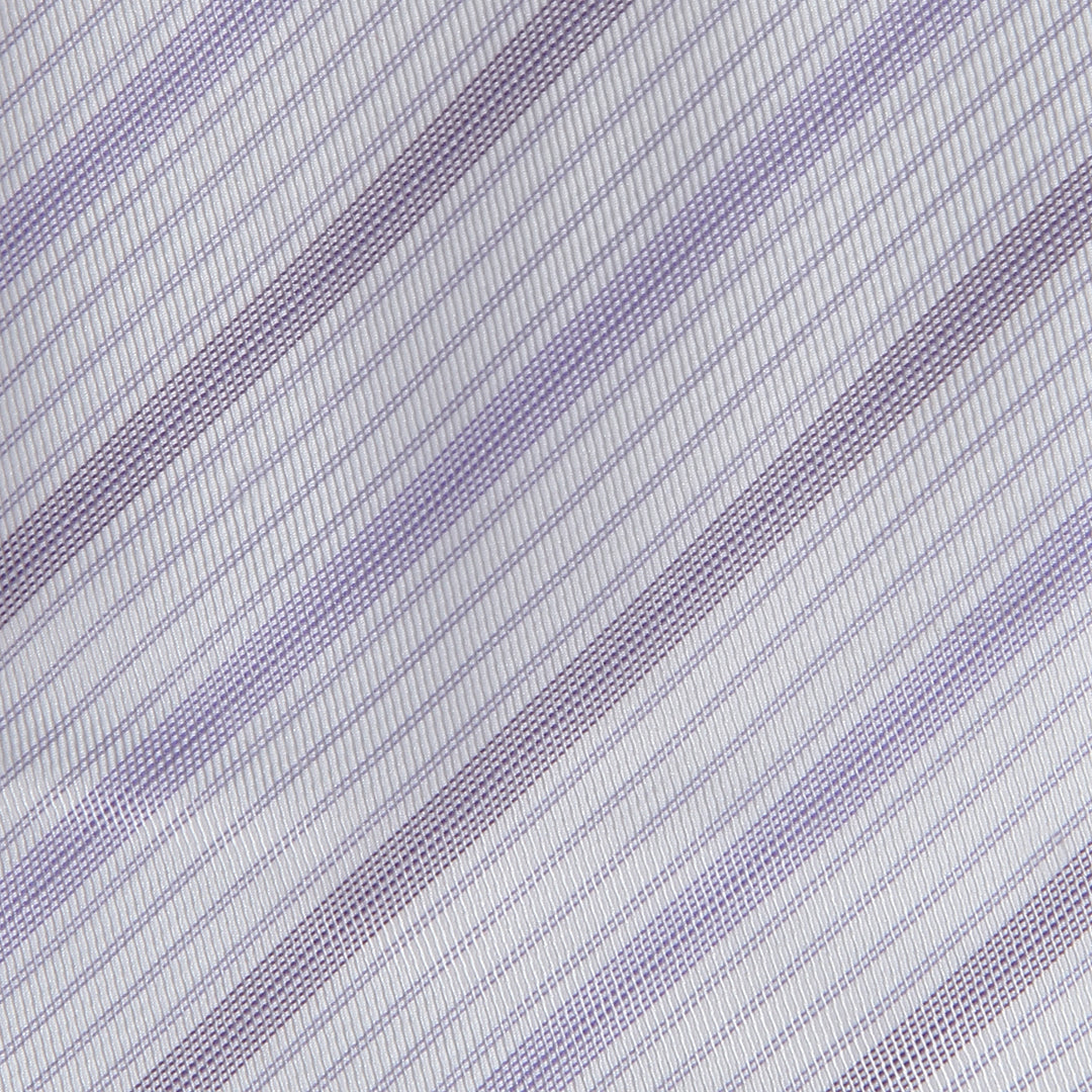 Men's Striped Formal Necktie - White