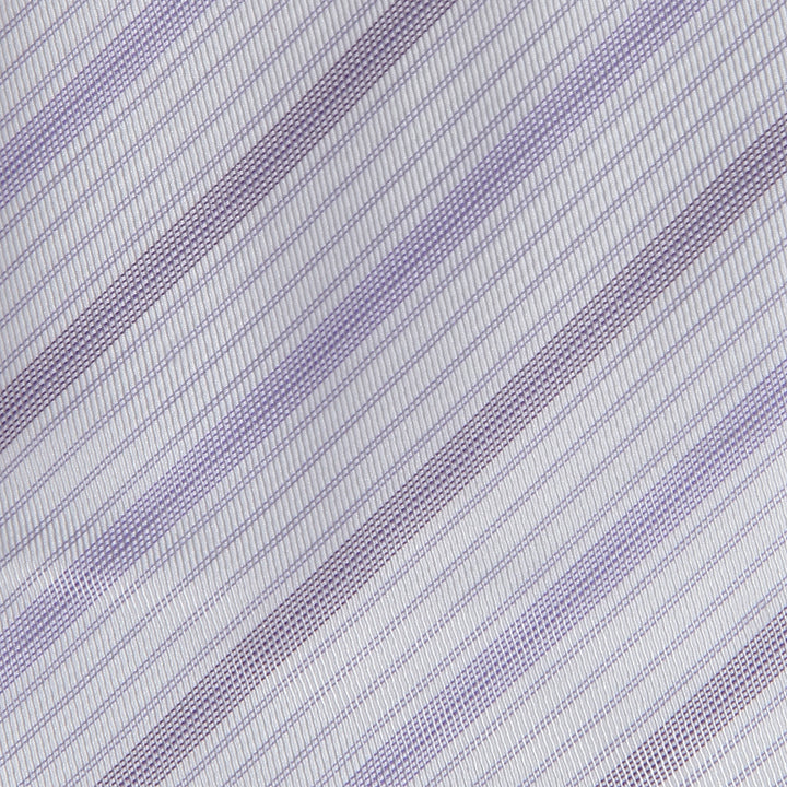 Men's Striped Formal Necktie - White