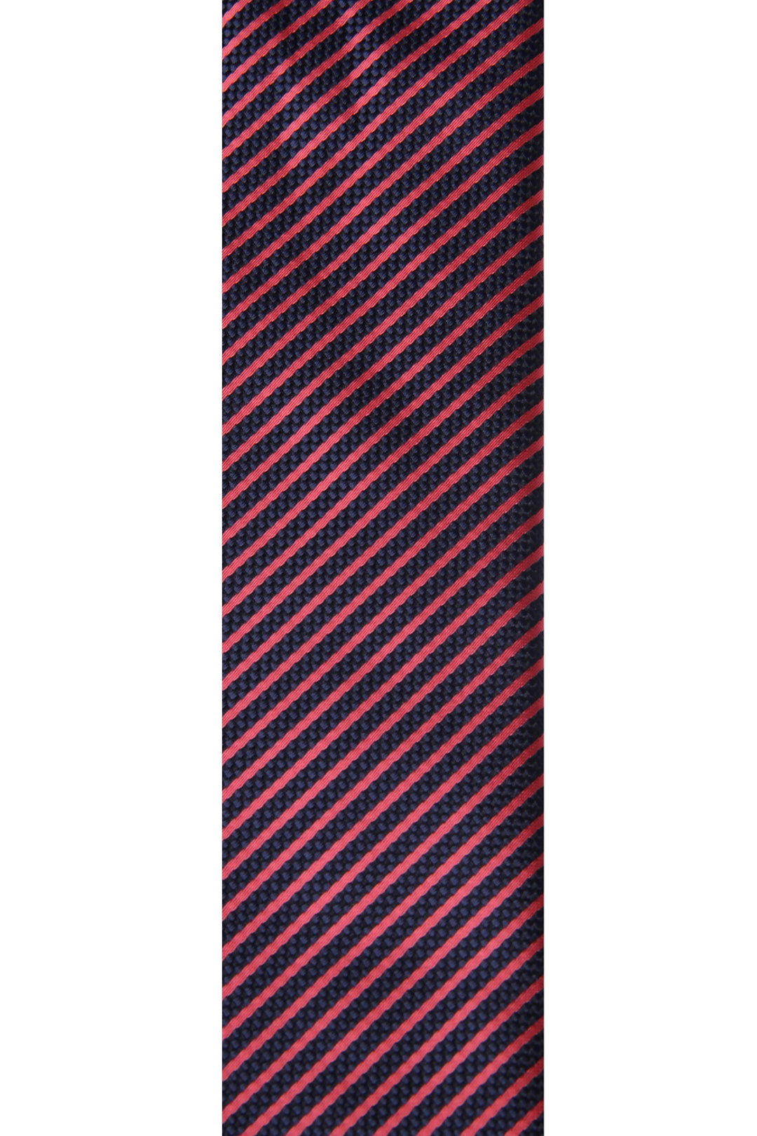 Men's Striped Formal Necktie - Navy Blue