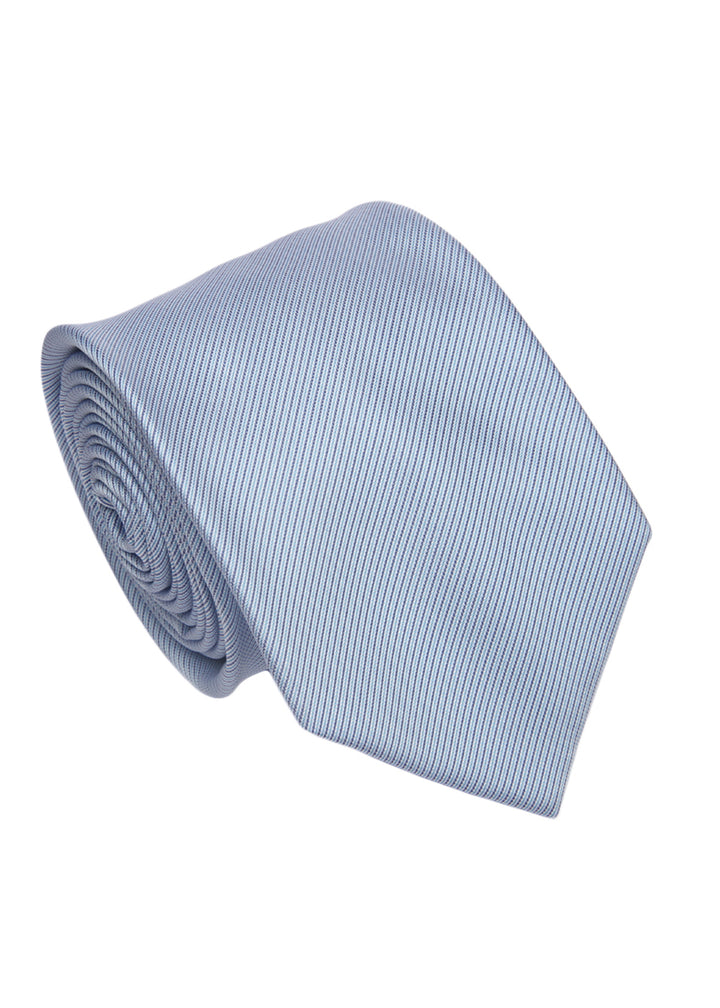 Men's Striped Formal Necktie - Sky Blue