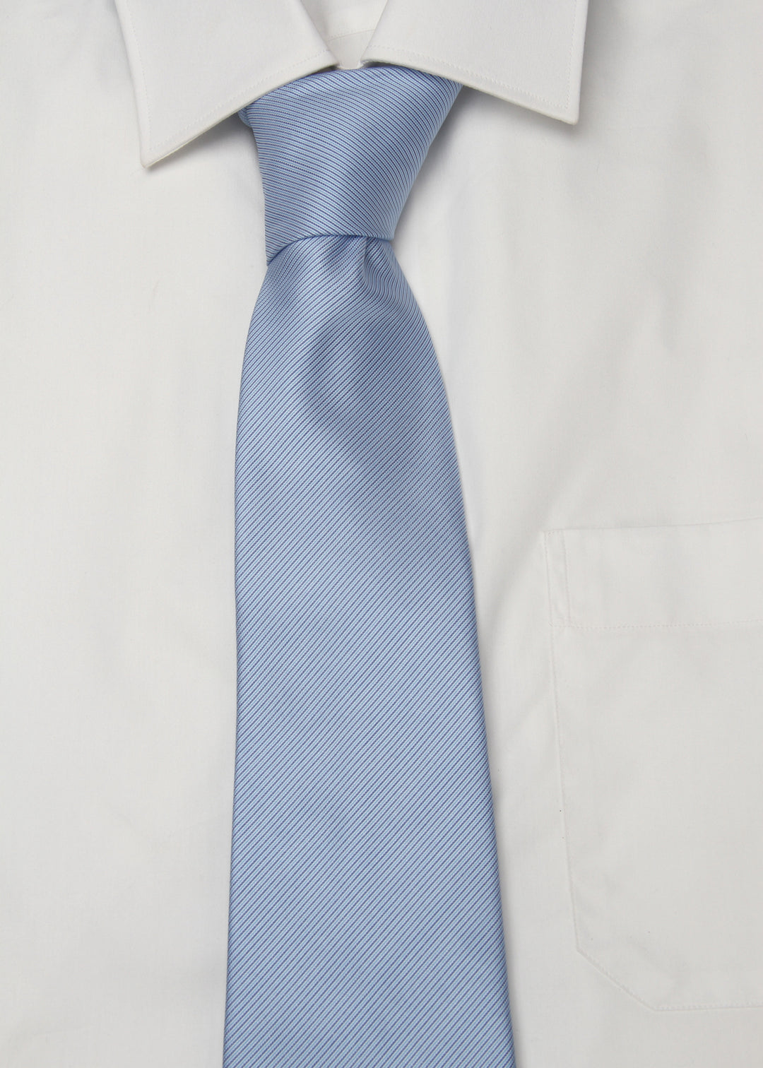 Men's Striped Formal Necktie - Sky Blue