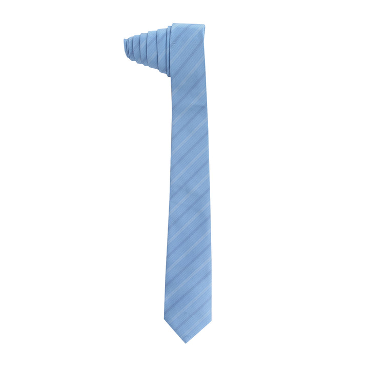 Men's Striped Formal Necktie - Sky Blue
