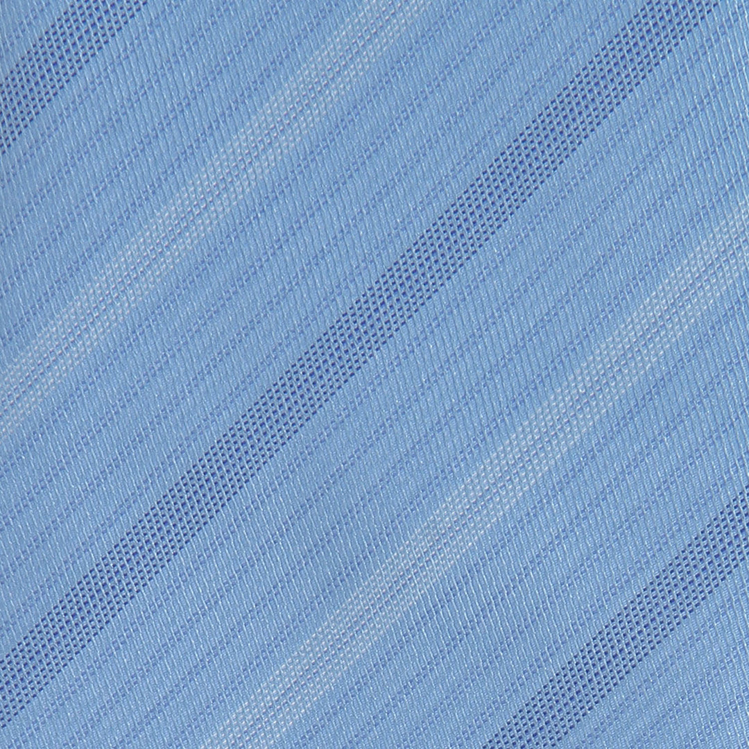 Men's Striped Formal Necktie - Sky Blue