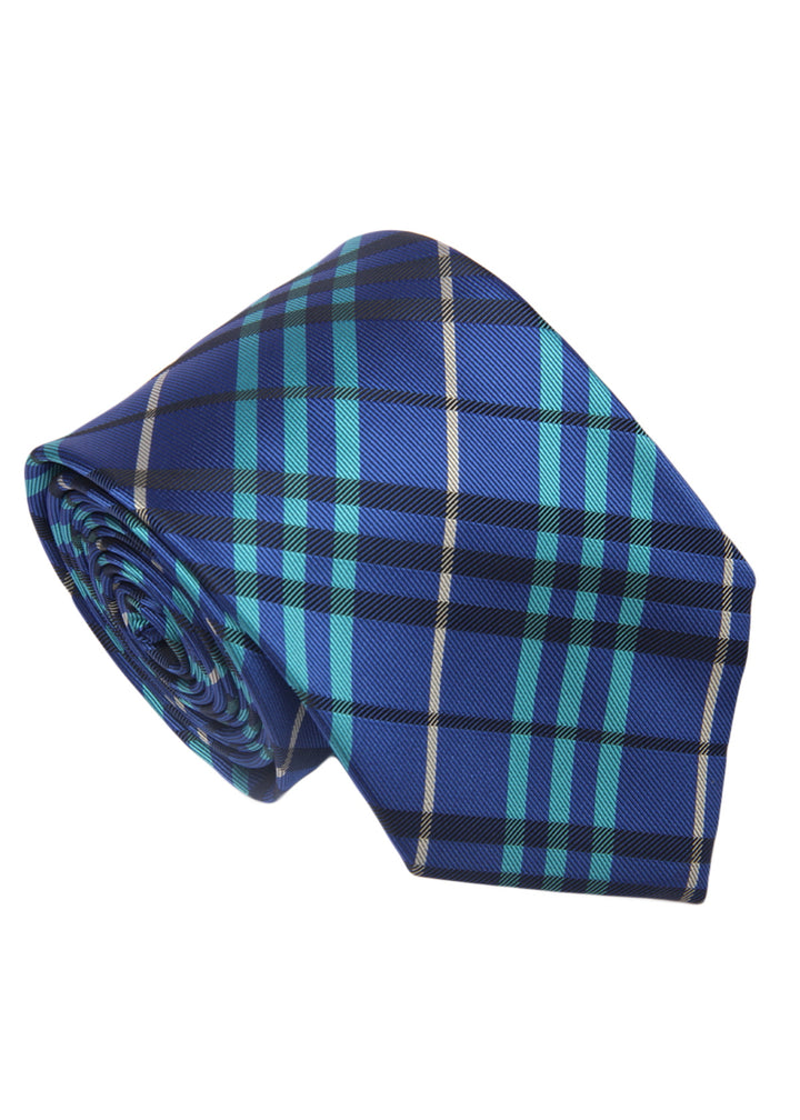 Men's Striped Formal Necktie - Dark Blue