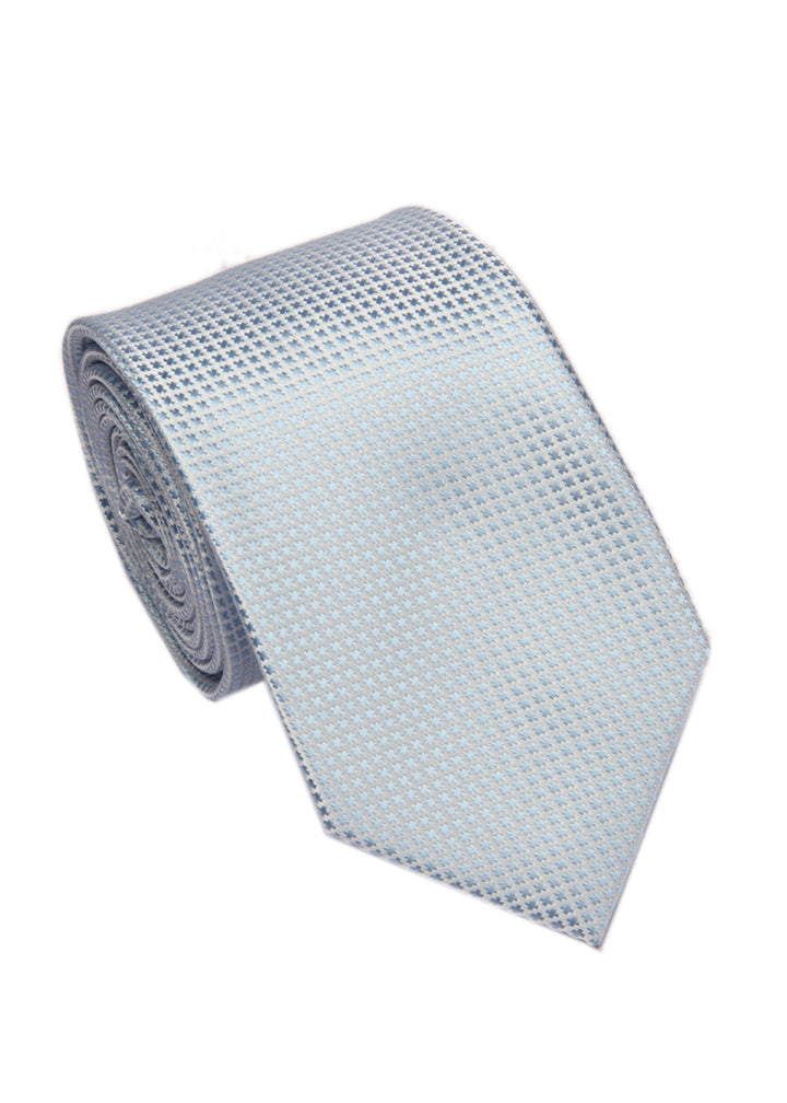 Men's Dots Formal Necktie - Silver Grey