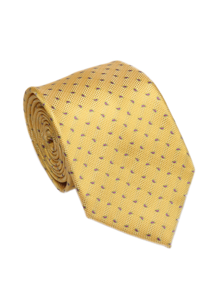 Men's Dots Formal Necktie - Yellow
