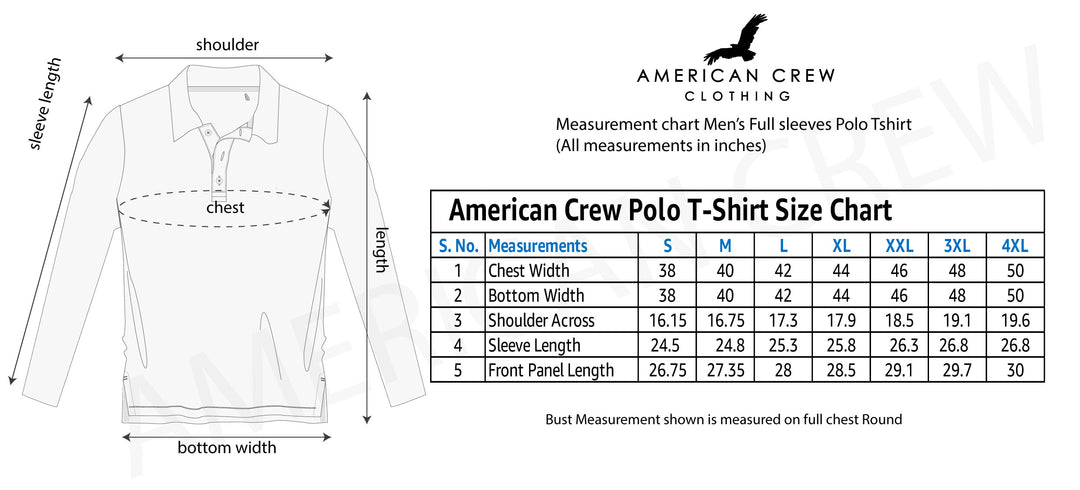 Men's Polo Collar Full Sleeves T-Shirt - Charcoal