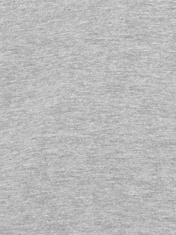Printed Round Neck T-Shirt for Men - Grey Melange