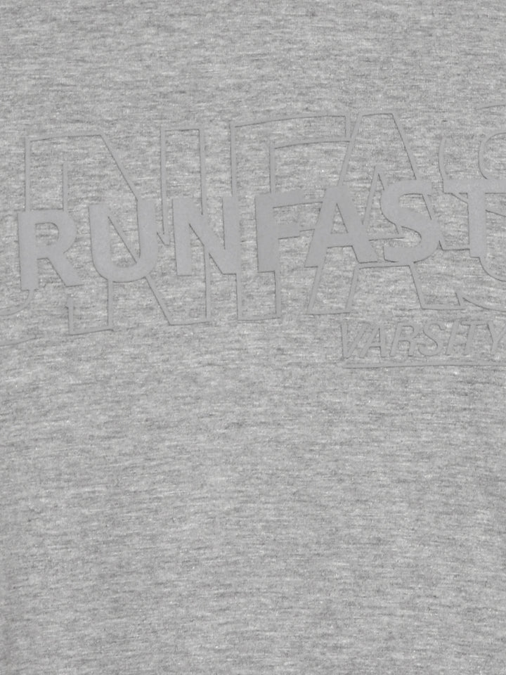 Printed Round Neck T-Shirt for Men - Grey Melange