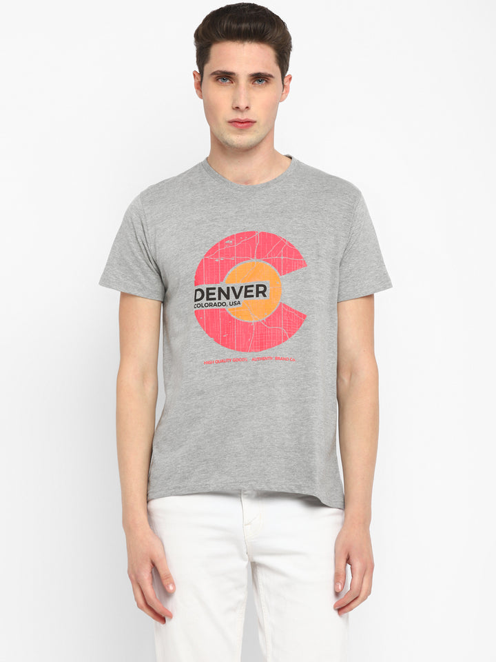 Printed Round Neck T-Shirt for Men - (CLEARANCE NO EXCHANGE NO RETURN)