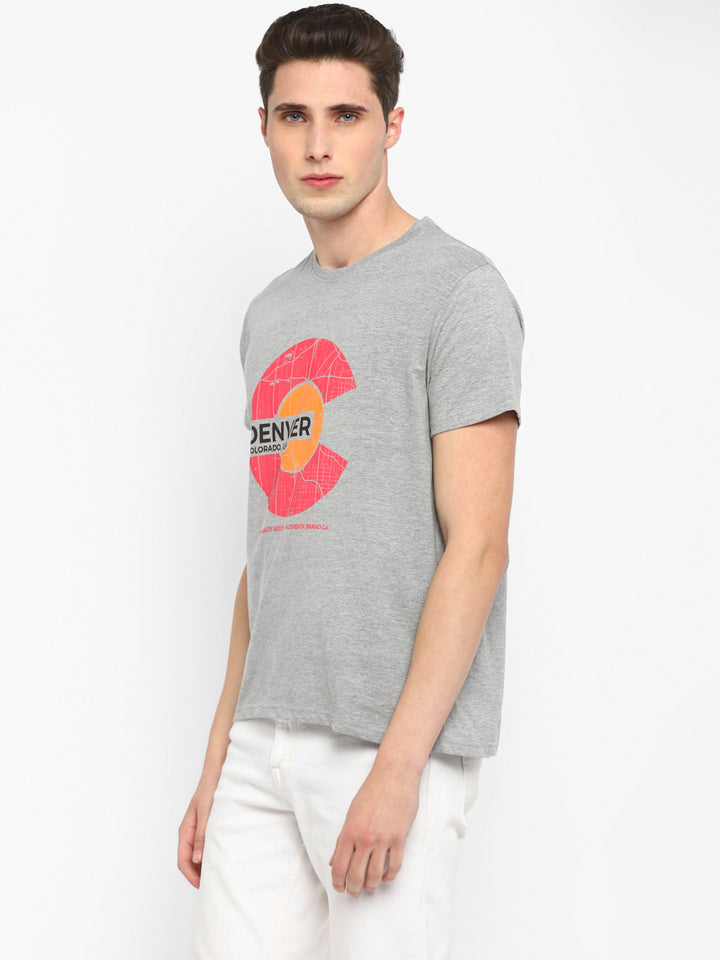 Printed Round Neck T-Shirt for Men - (CLEARANCE NO EXCHANGE NO RETURN)