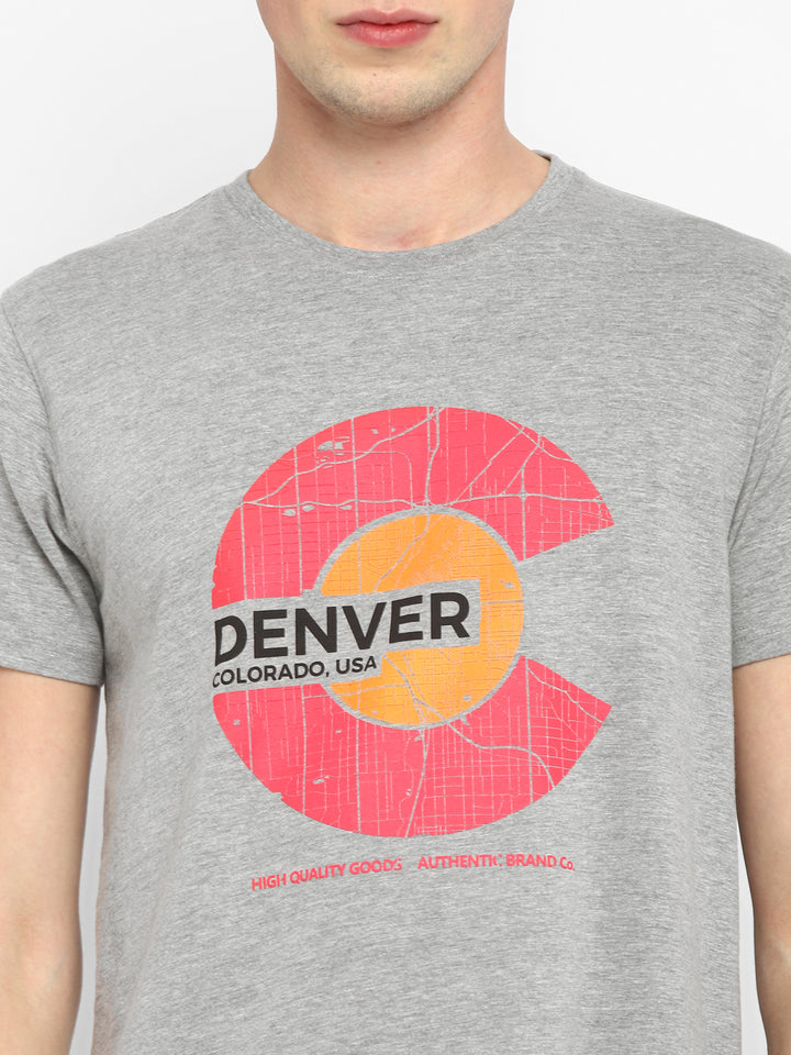 Printed Round Neck T-Shirt for Men - (CLEARANCE NO EXCHANGE NO RETURN)