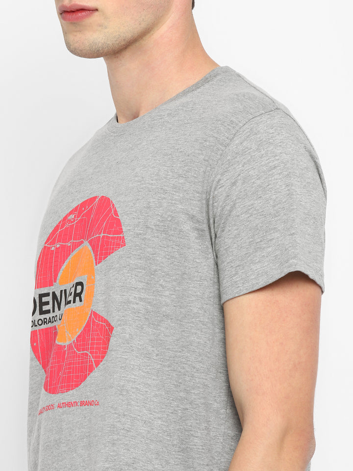 Printed Round Neck T-Shirt for Men - (CLEARANCE NO EXCHANGE NO RETURN)