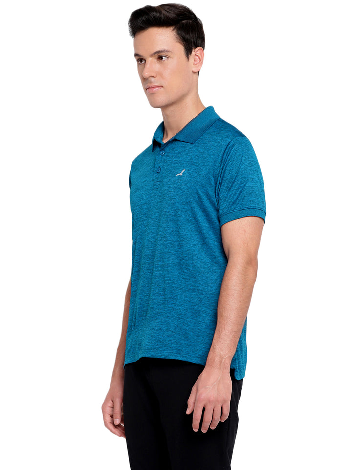 Active wear Kooltex Polo Neck T-Shirt for Men - Teal