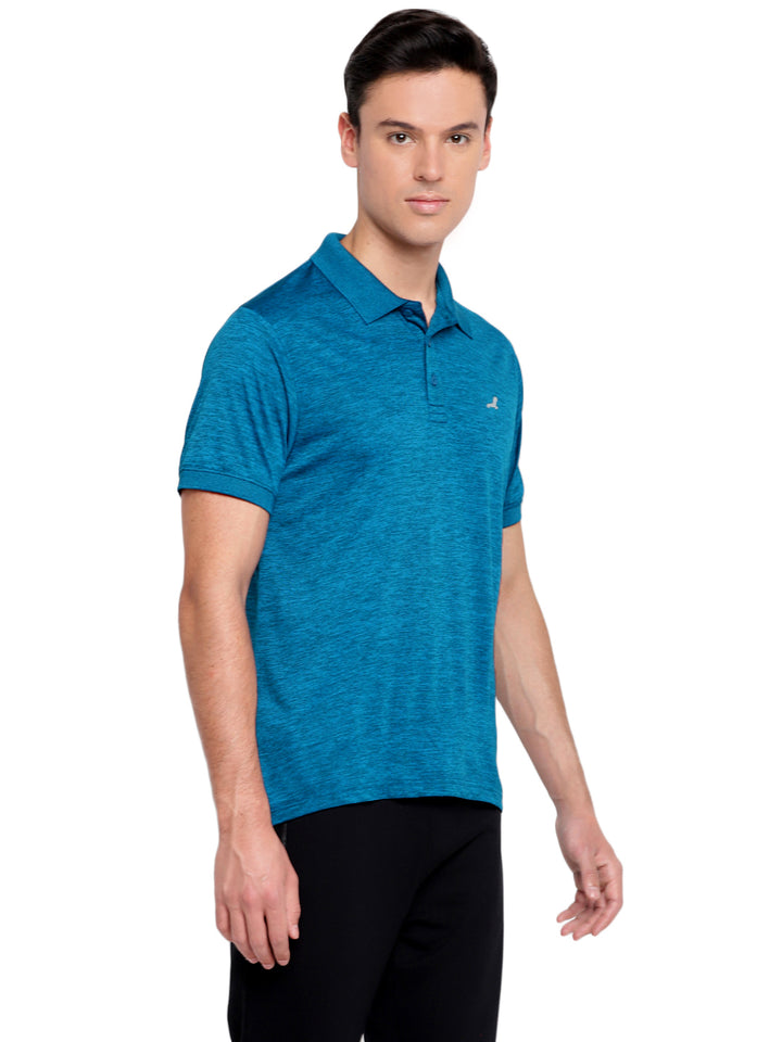 Active wear Kooltex Polo Neck T-Shirt for Men - Teal