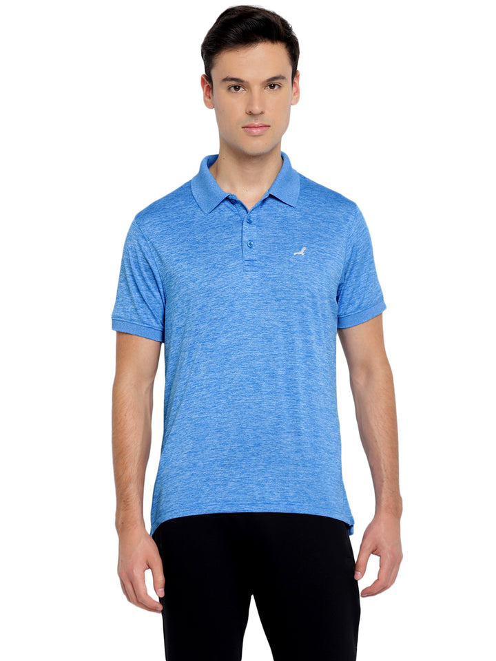 Active wear Kooltex Polo Neck T-Shirt for Men - Sky Blue