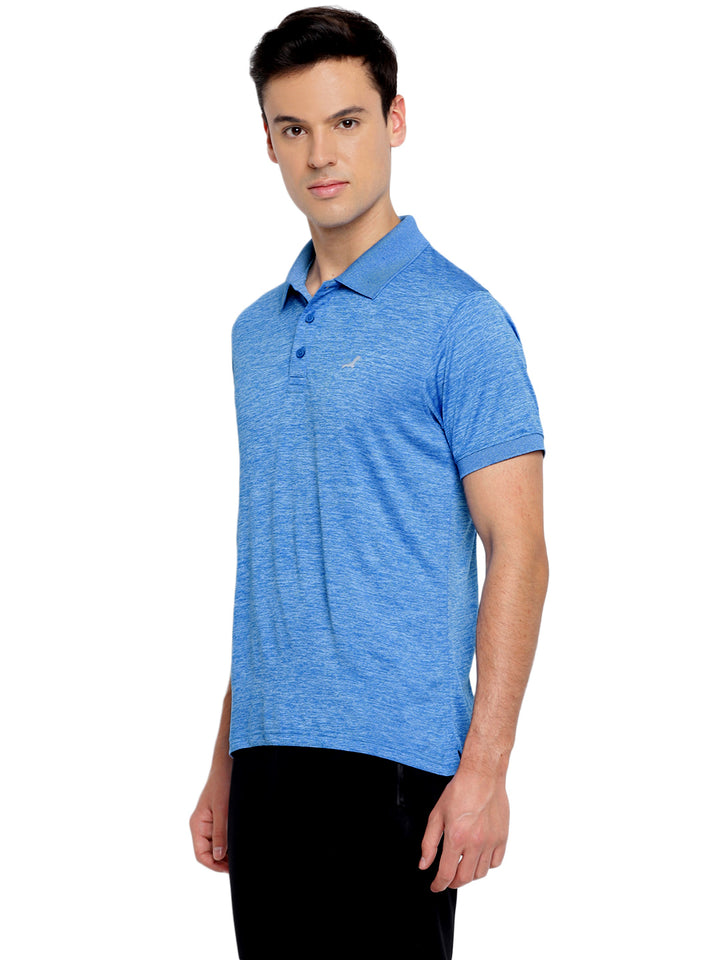 Active wear Kooltex Polo Neck T-Shirt for Men - Sky Blue