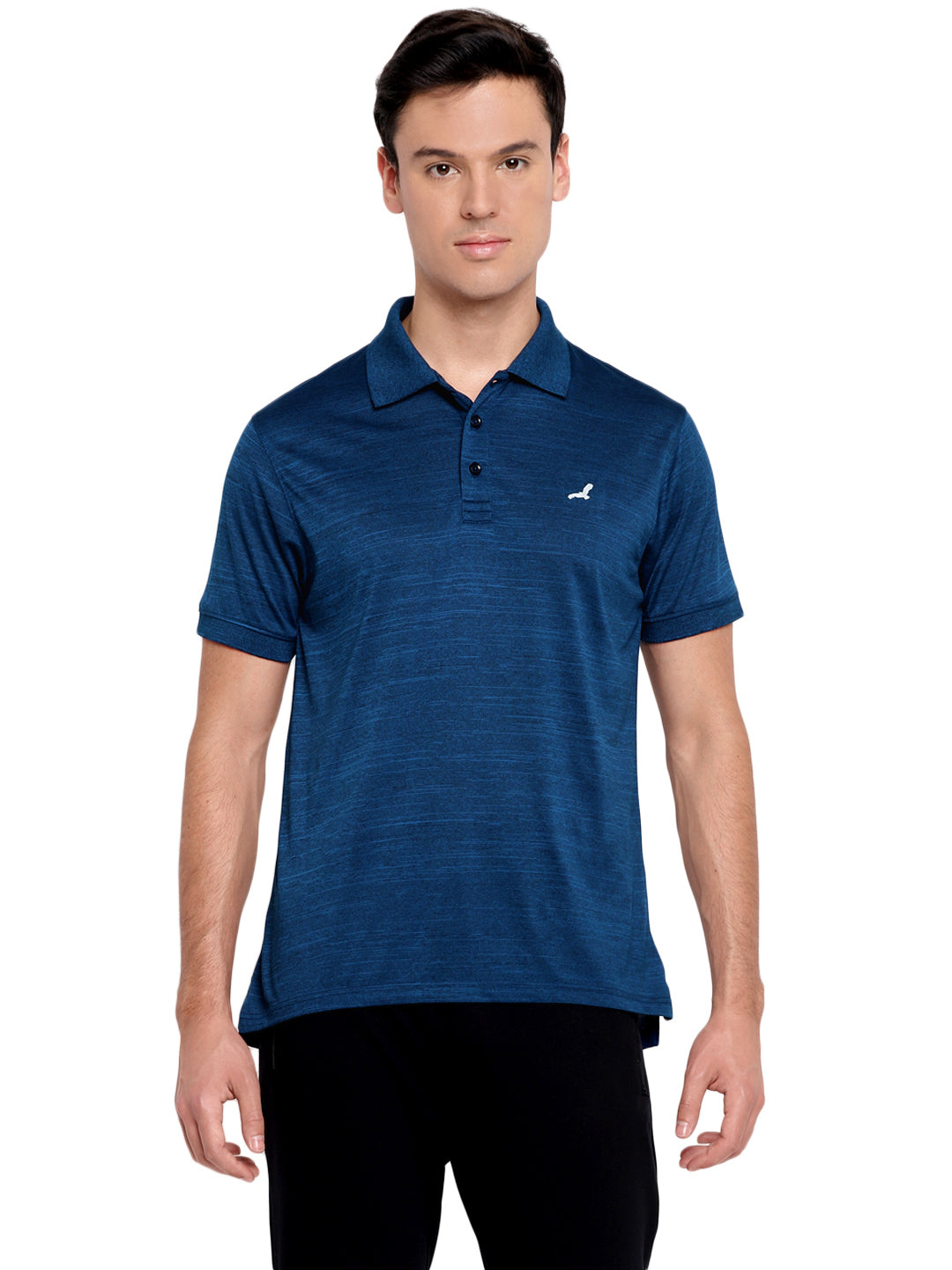 Active wear Kooltex Polo Neck T-Shirt for Men - Dark Blue
