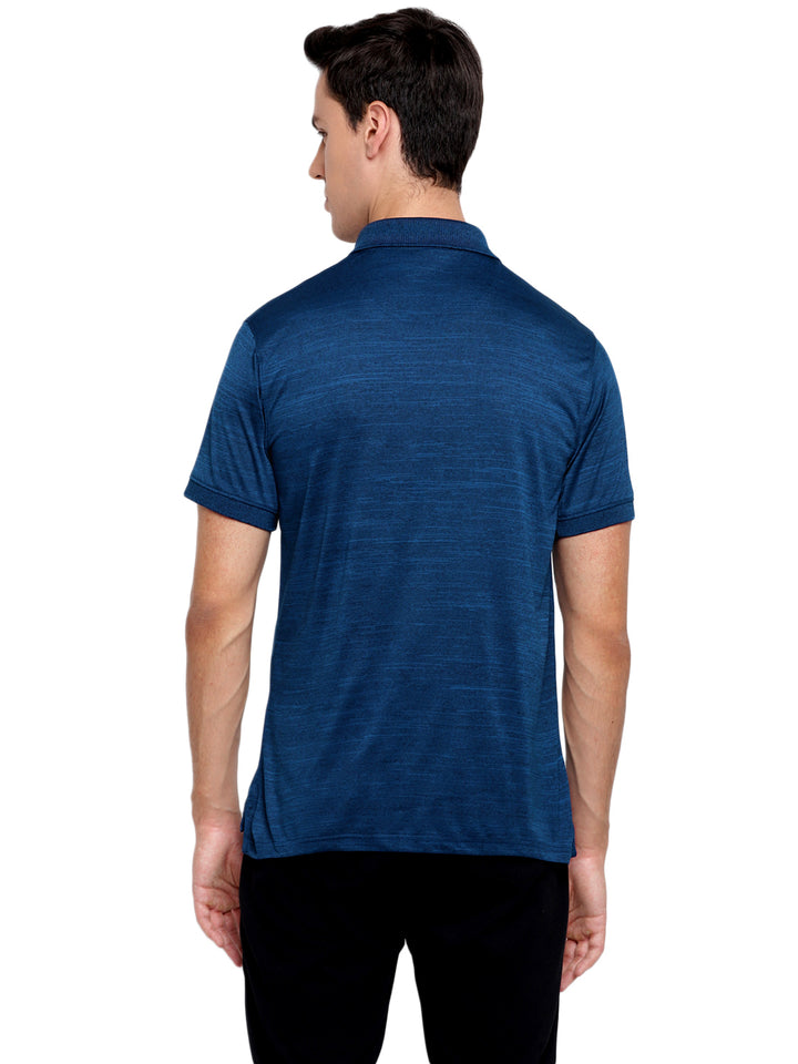 Active wear Kooltex Polo Neck T-Shirt for Men - Dark Blue