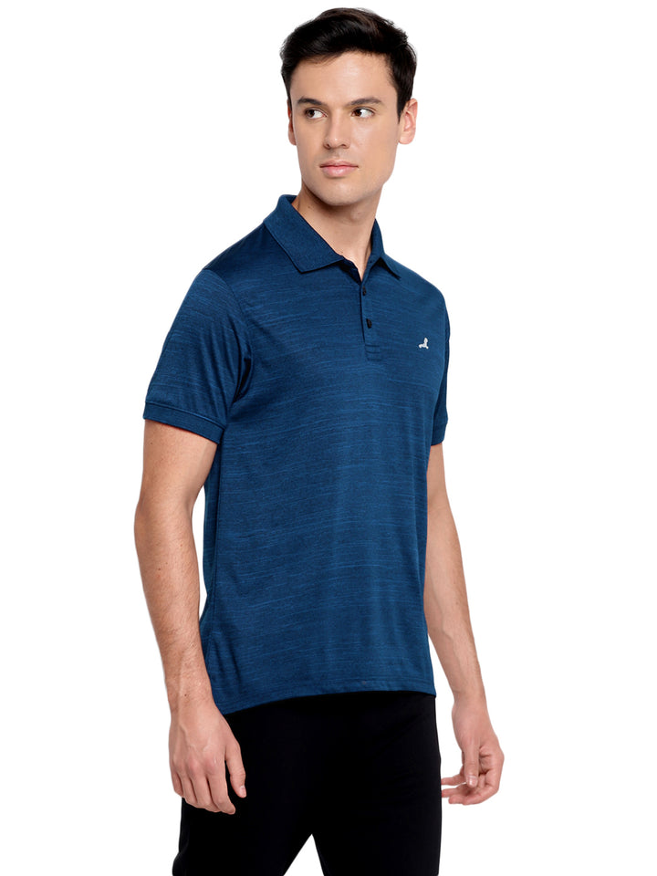 Active wear Kooltex Polo Neck T-Shirt for Men - Dark Blue