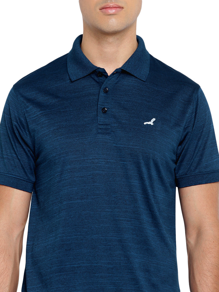 Active wear Kooltex Polo Neck T-Shirt for Men - Dark Blue