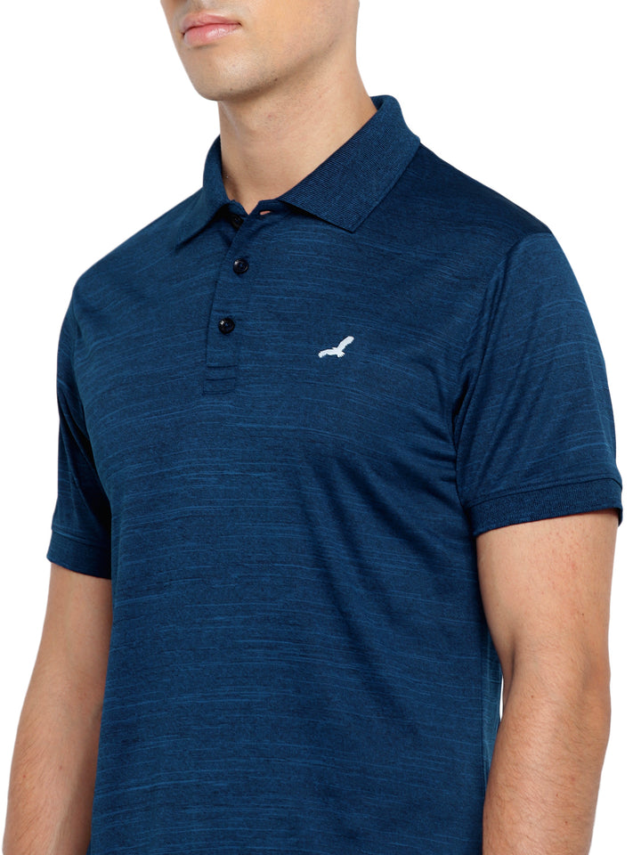 Active wear Kooltex Polo Neck T-Shirt for Men - Dark Blue