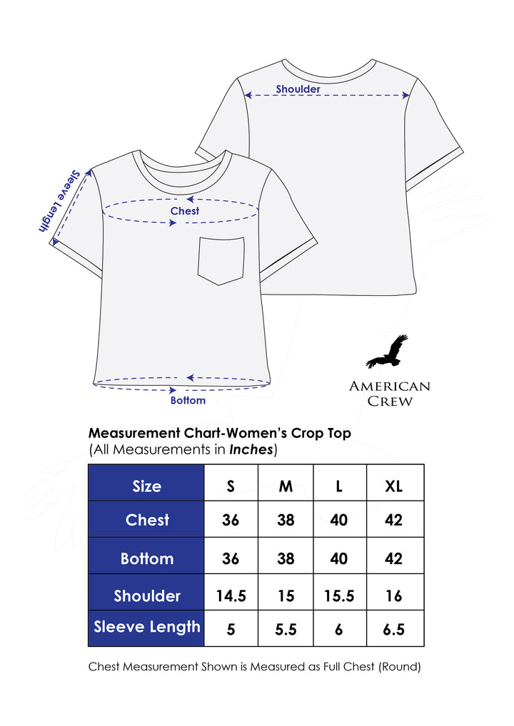 Women's Round Neck Crop Top - (No Exchange No Return)