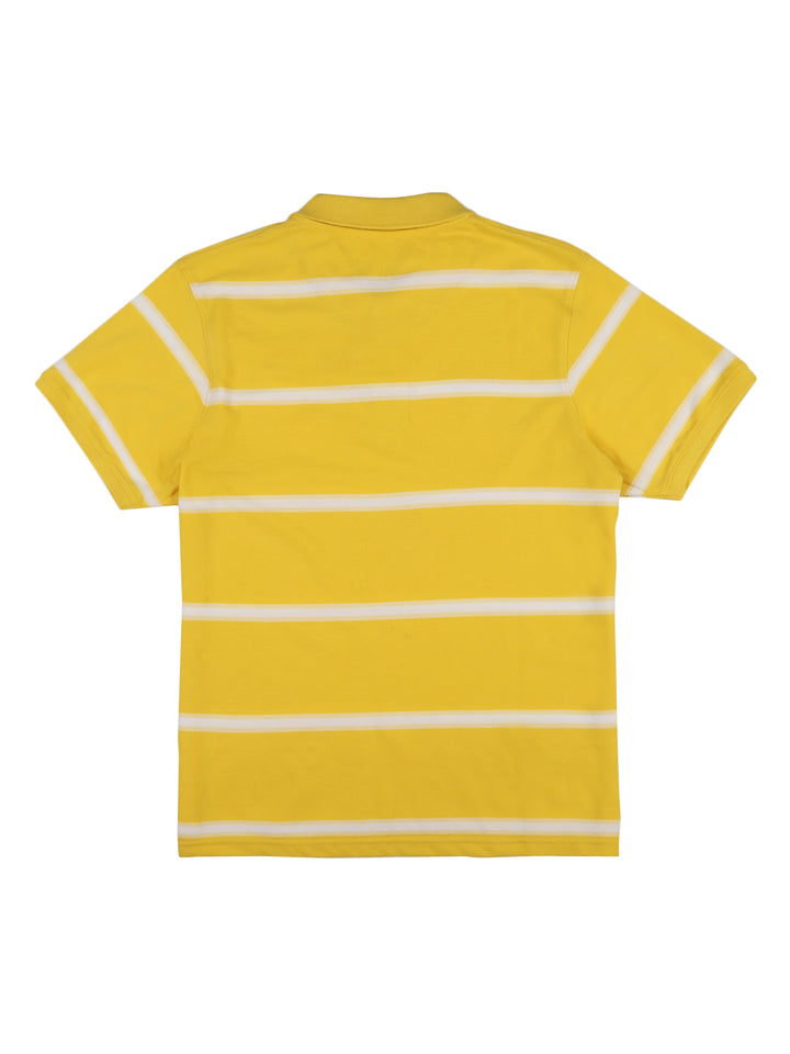 Stripes Polo T-Shirt for Men - Yellow & White