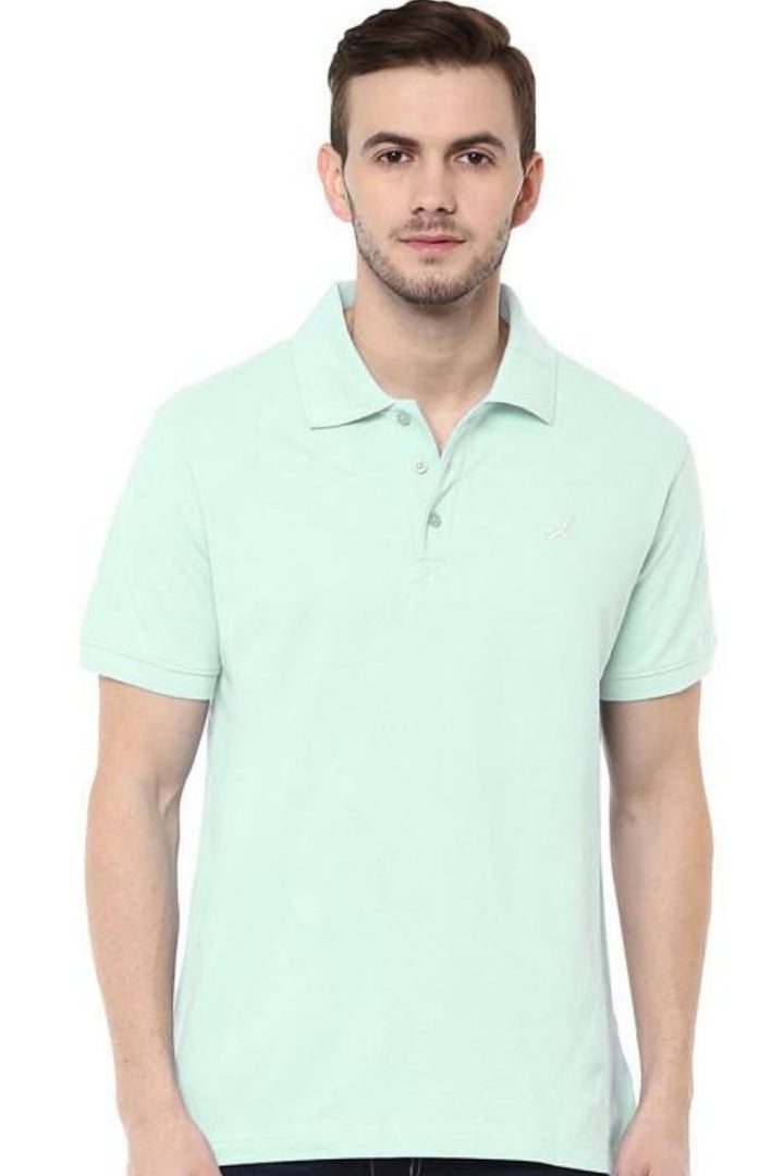 Men's Polo Collar T-Shirt - Light Green