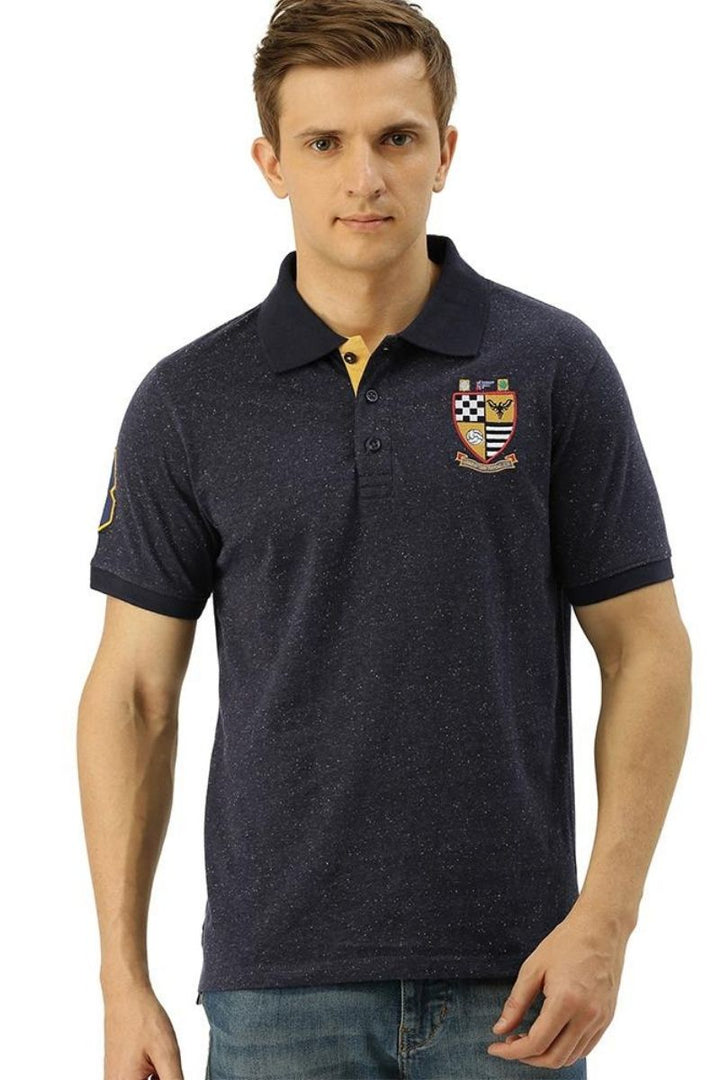 Men's Polo Collar T-Shirt - Navy Blue (No Exchange No Return)