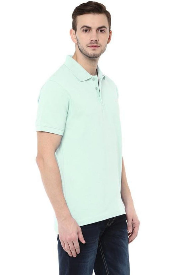 Men's Polo Collar T-Shirt - Light Green