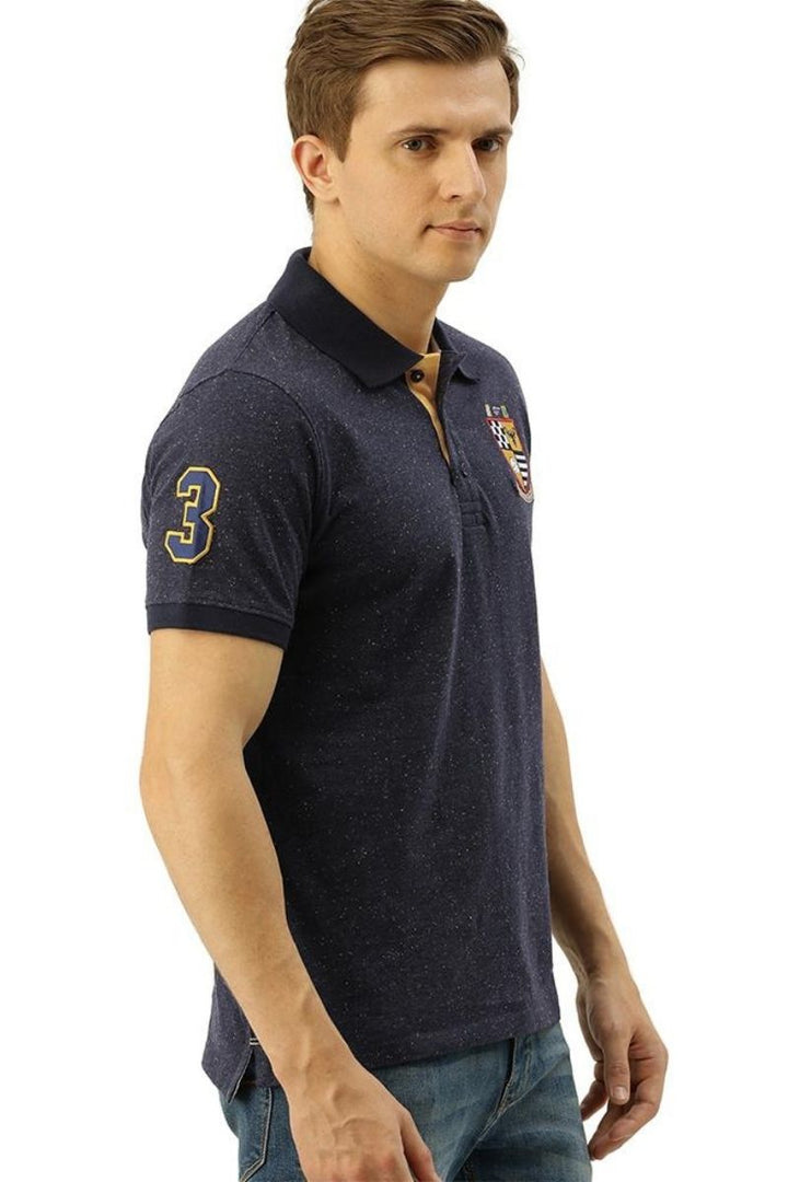 Men's Polo Collar T-Shirt - Navy Blue (No Exchange No Return)