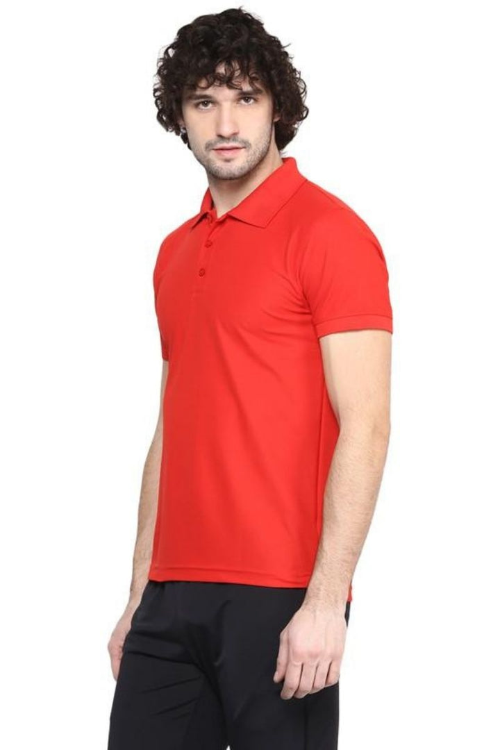 Men's Polo Collar T-Shirt - Red
