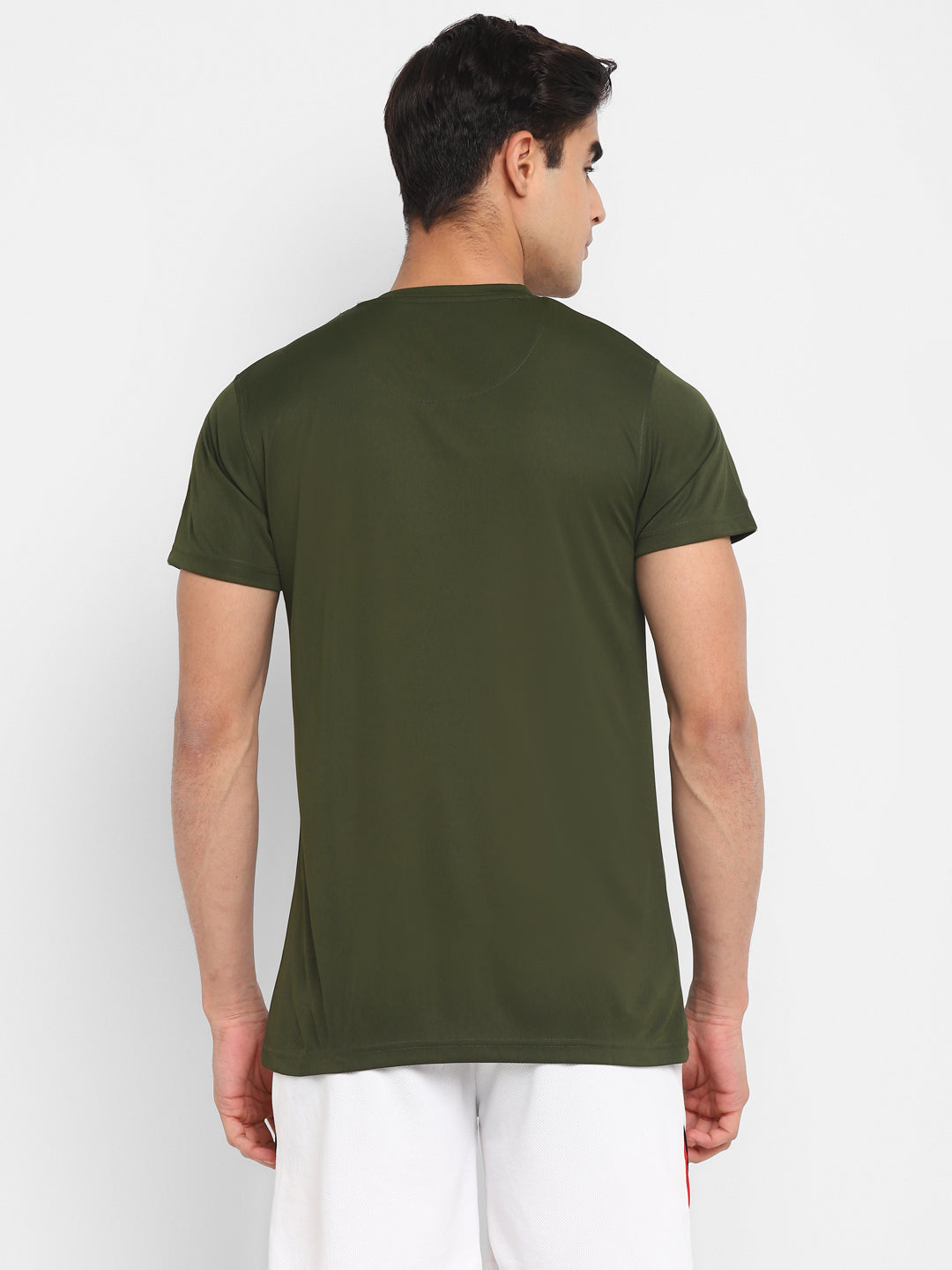 Premium Basics Kooltex Round Neck Sports T-Shirts for Men Pack of 2 - Olive & Navy