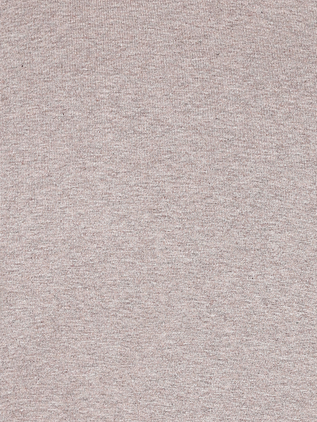 Extra Thick Winter Round Neck Cotton T-Shirt For Men - Beige Melange