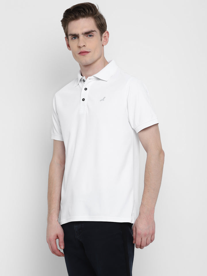 Kooltex Polo T-Shirt For Men - White With Logo