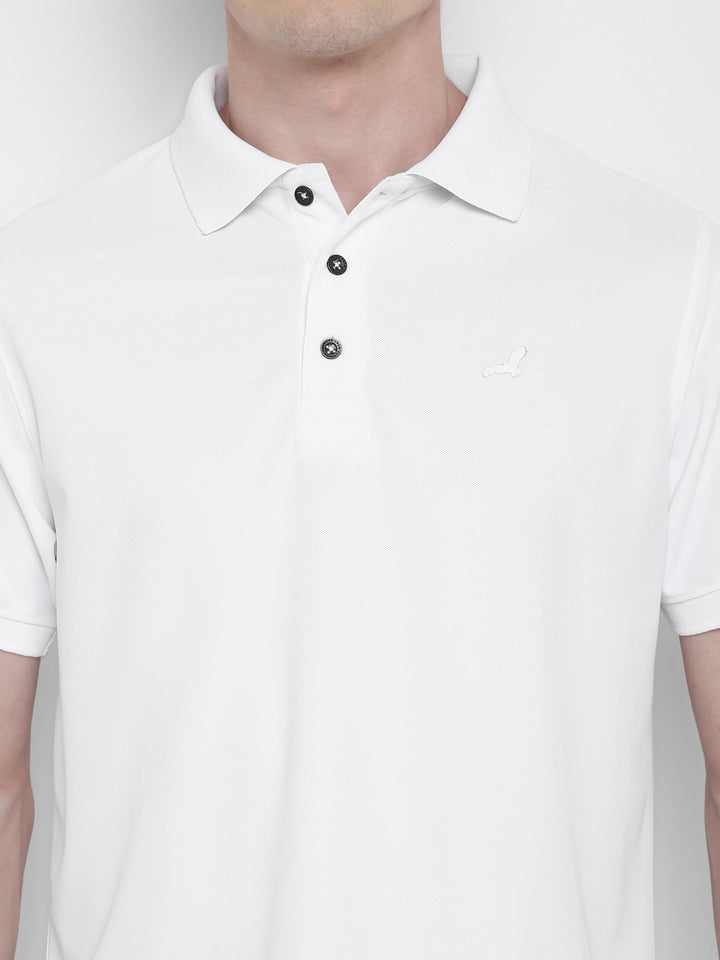 Kooltex Polo T-Shirt For Men - White With Logo