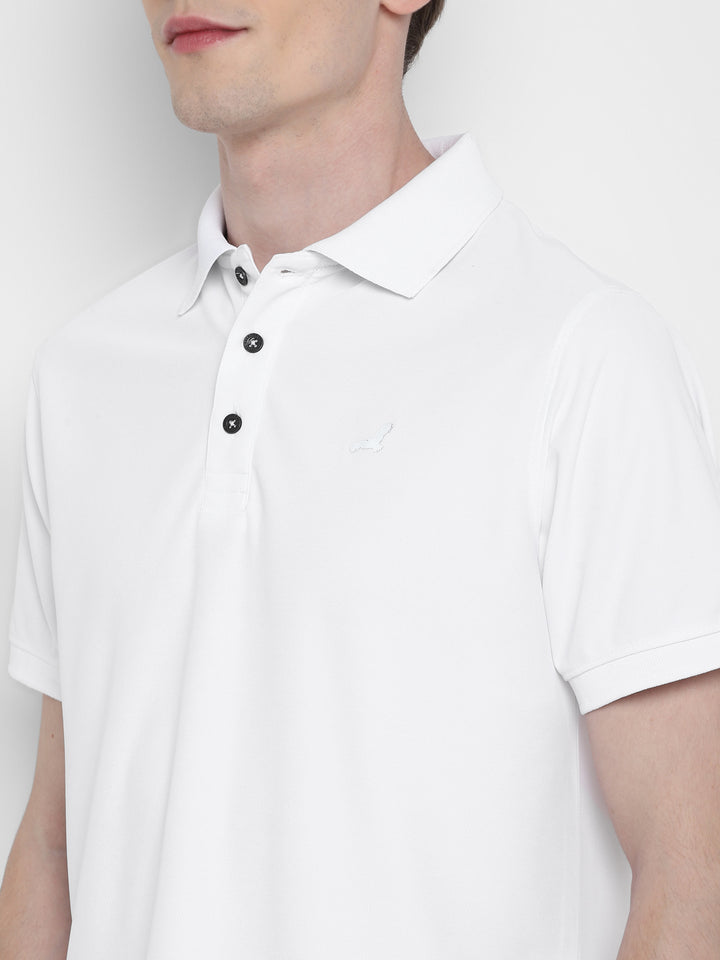 Kooltex Polo T-Shirt For Men - White With Logo