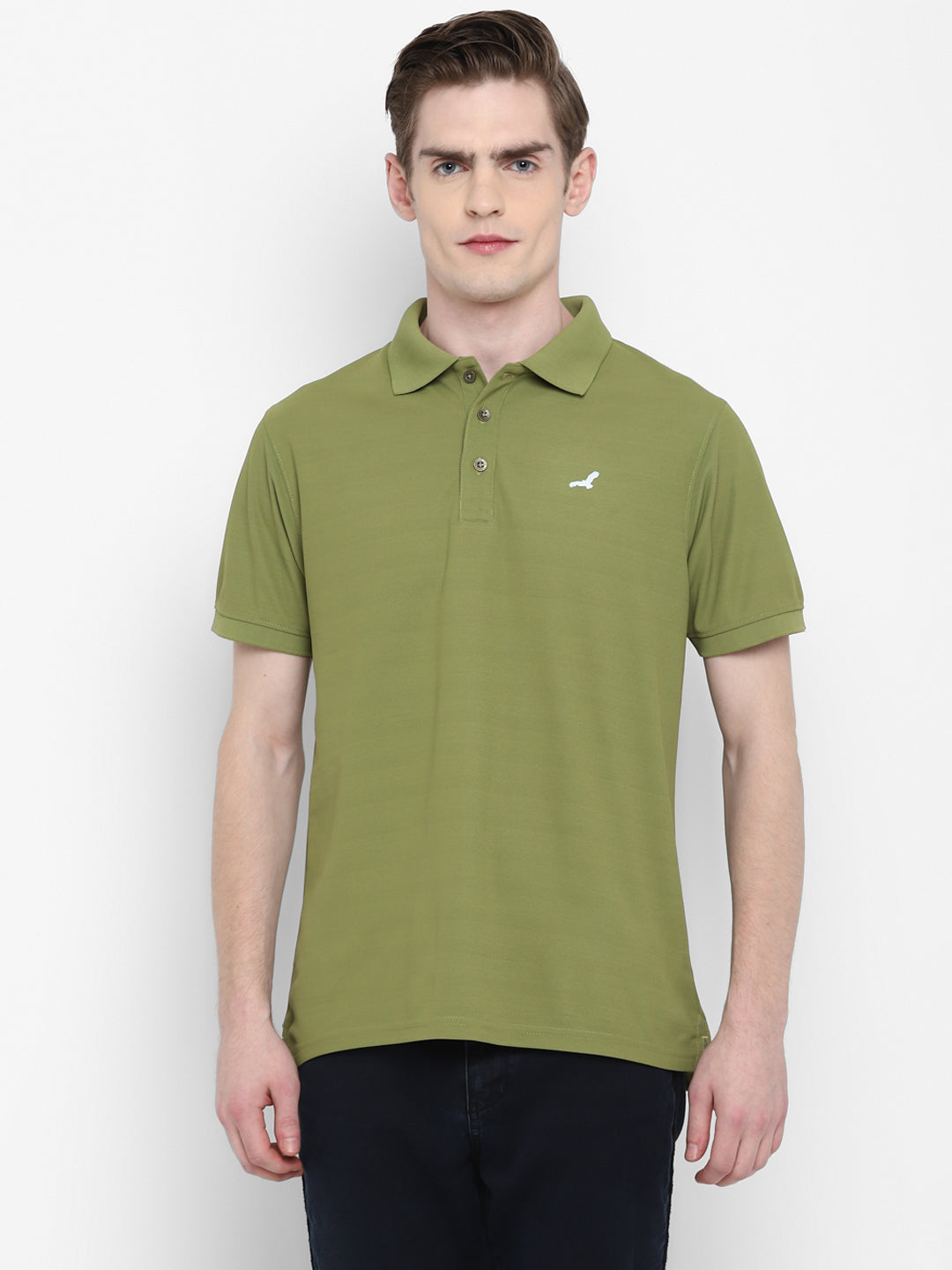 Kooltex Polo T-Shirt For Men - Olive Green