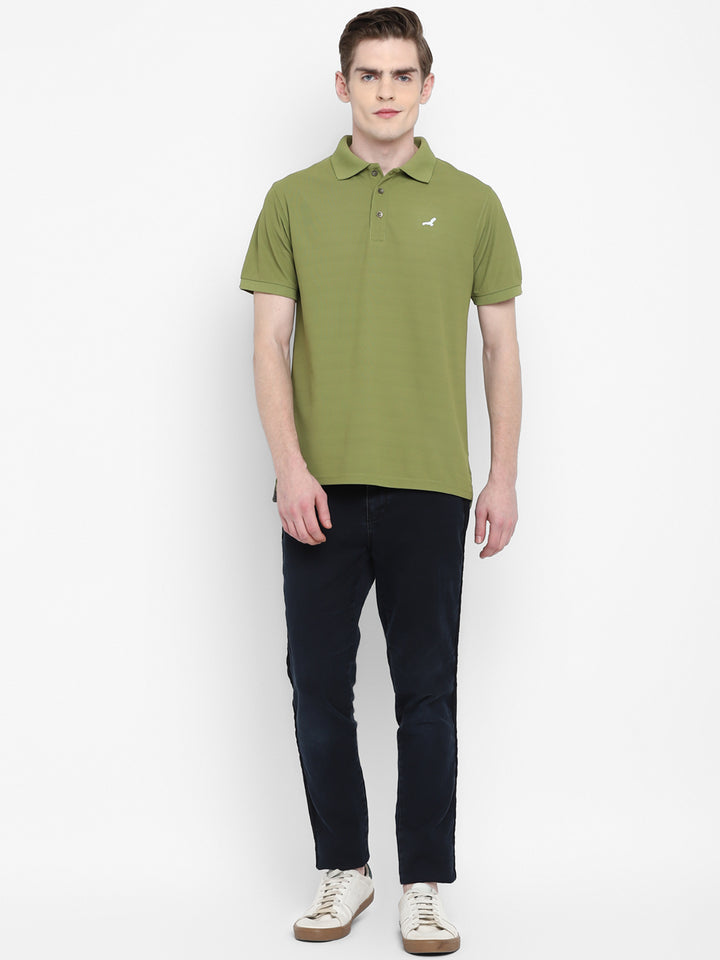 Kooltex Polo T-Shirt For Men - Olive Green