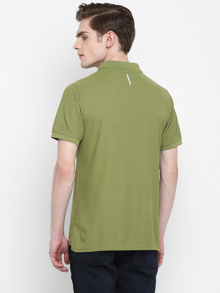 Kooltex Polo T-Shirt For Men - Olive Green