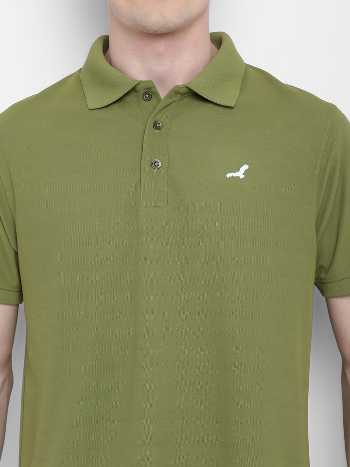 Kooltex Polo T-Shirt For Men - Olive Green