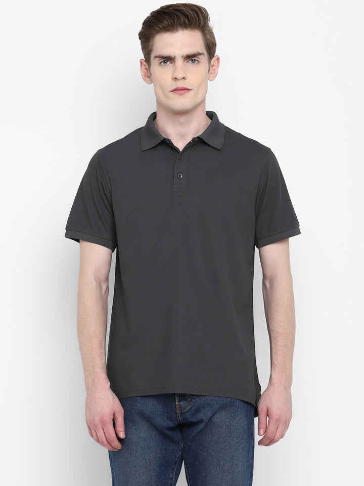 Kooltex Polo T-Shirt For Men - Carbon Grey