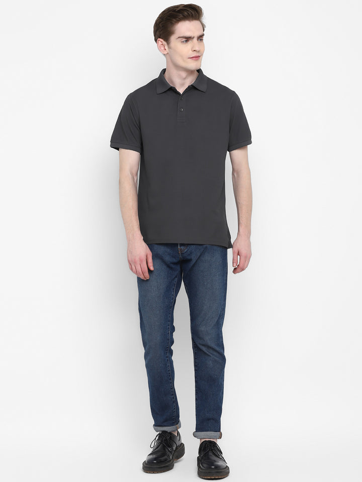 Kooltex Polo T-Shirt For Men - Carbon Grey