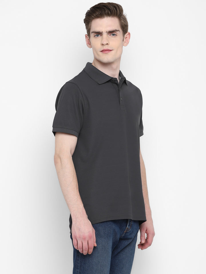 Kooltex Polo T-Shirt For Men - Carbon Grey