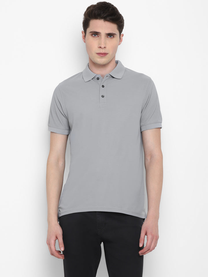 Kooltex Polo T-Shirt For Men - Light Grey